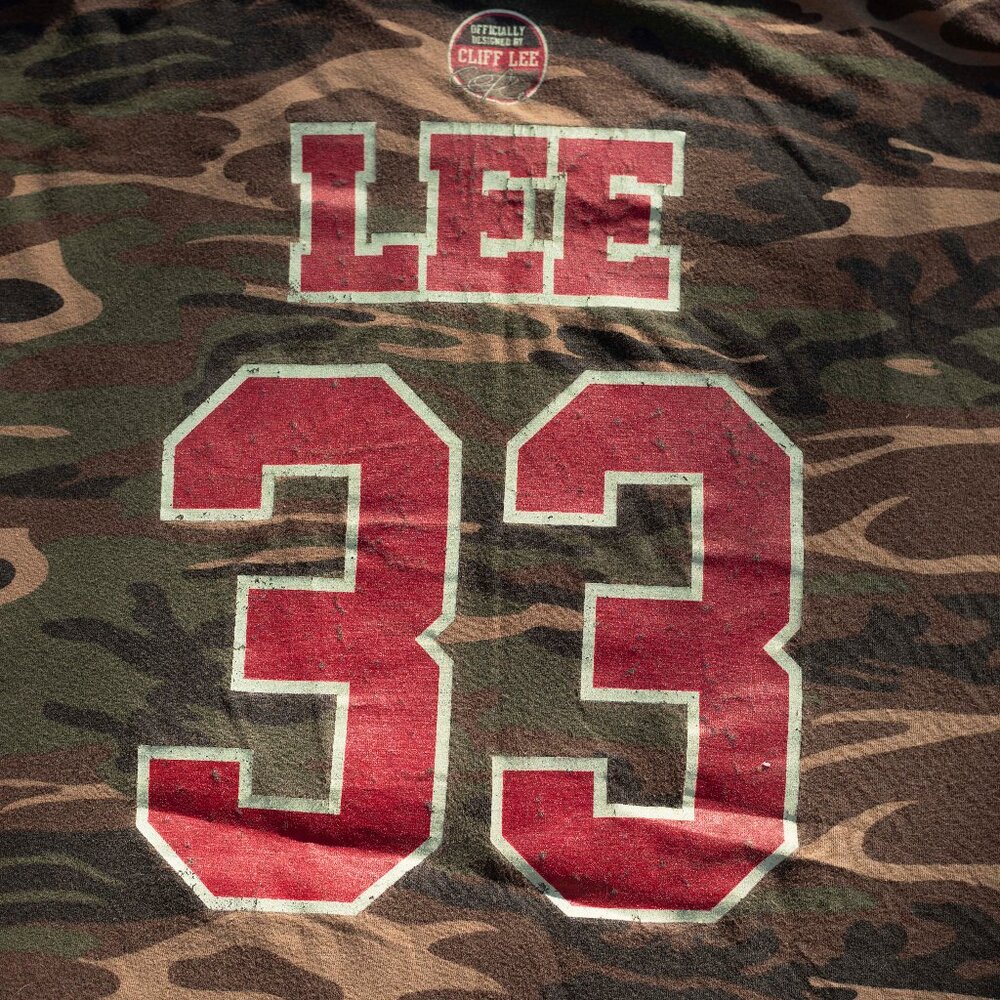 -XL- CLIFF LEE Camo Shirt Jersey | Philadelphia Phillies Fanatics | Sports MLB